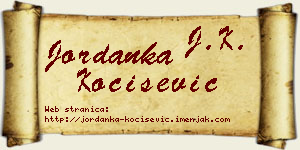 Jordanka Kočišević vizit kartica